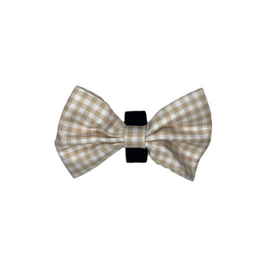 Bow Tie - Chic Sands Gingham "NEW"