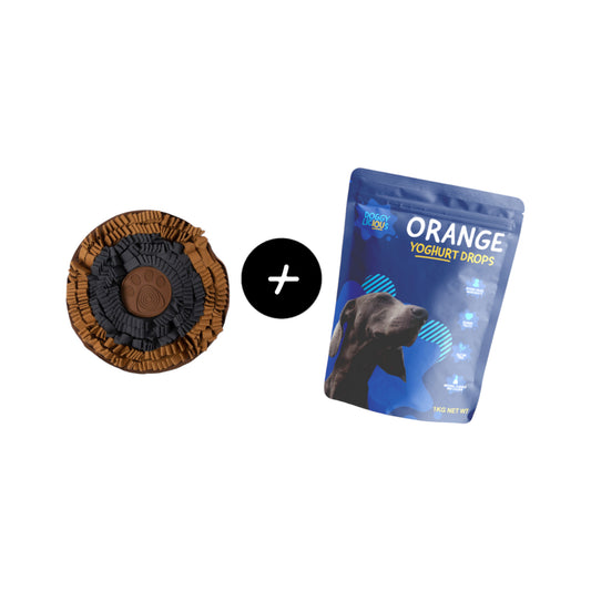 Heavy Duty Snuffle Mat + FREE 1kg Training Treats Orange